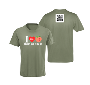 I Love Peach (Top) QR Code T-Shirt