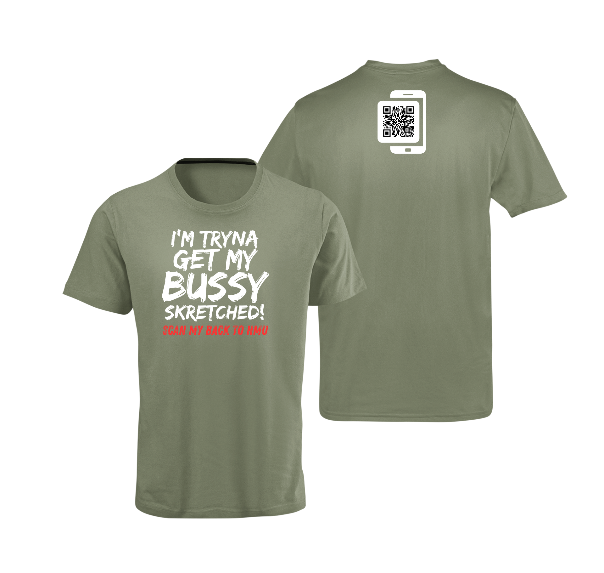 Bussy Skretched QR Code T-Shirt