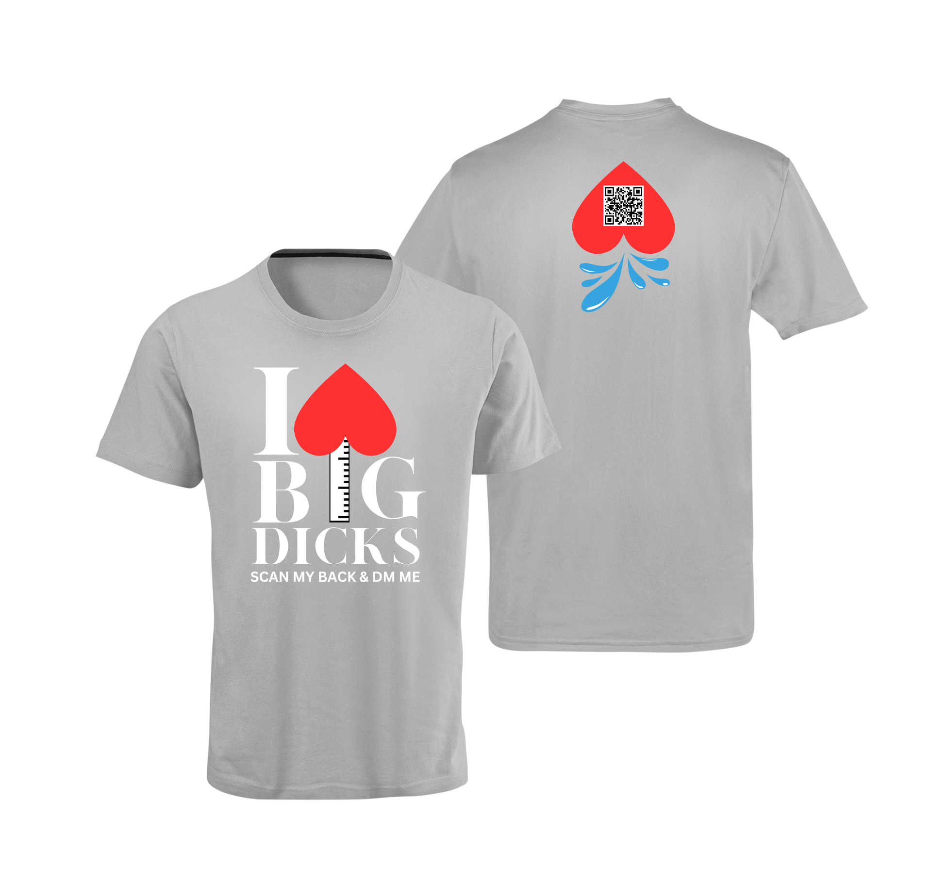 I Heart Big Dicks QR Code T-Shirt