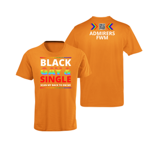 Black Gay & Single QR Code T-Shirt