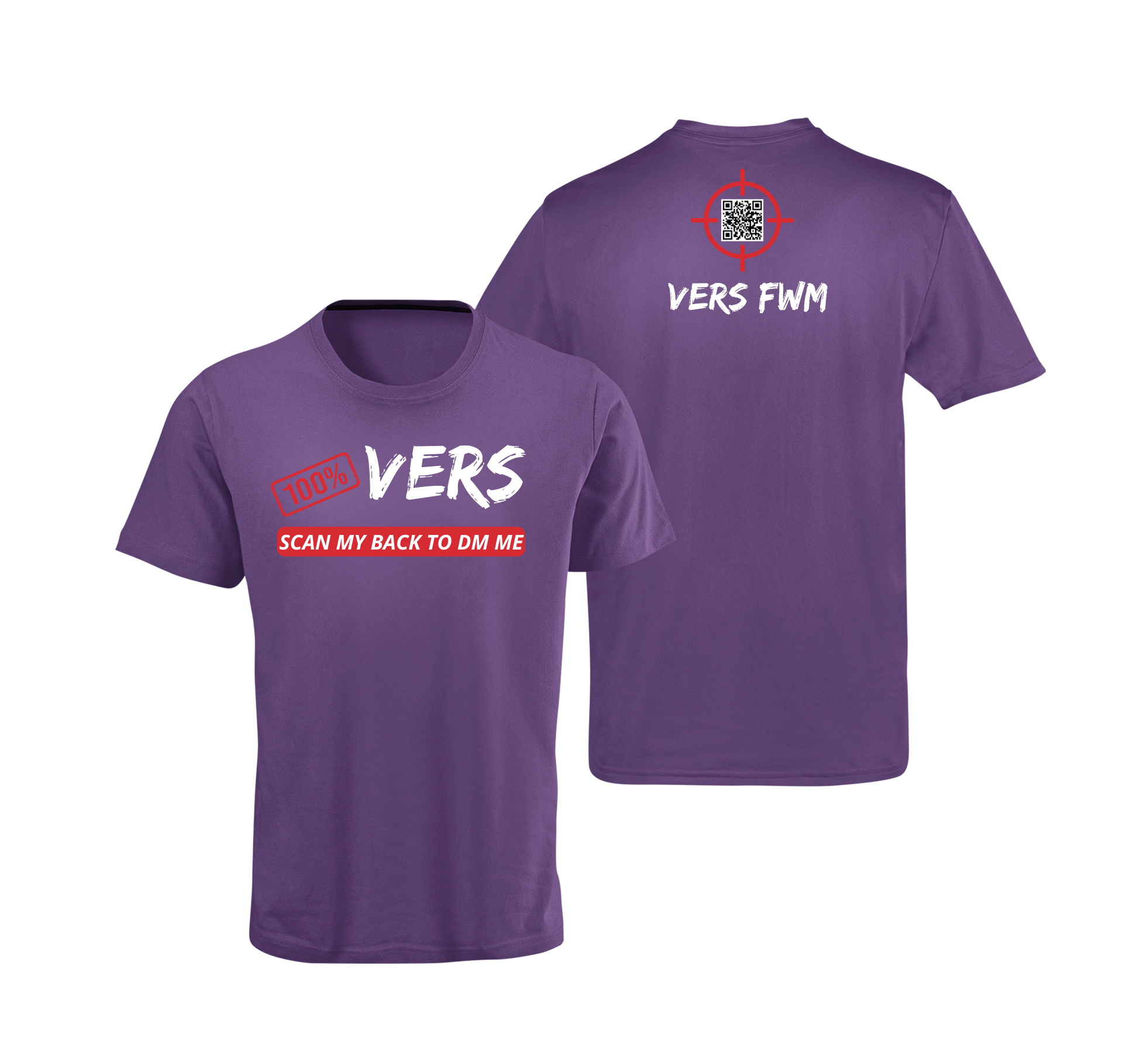 100% VERS QR Code T-Shirt