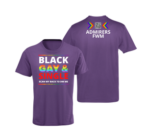 Black Gay & Single QR Code T-Shirt