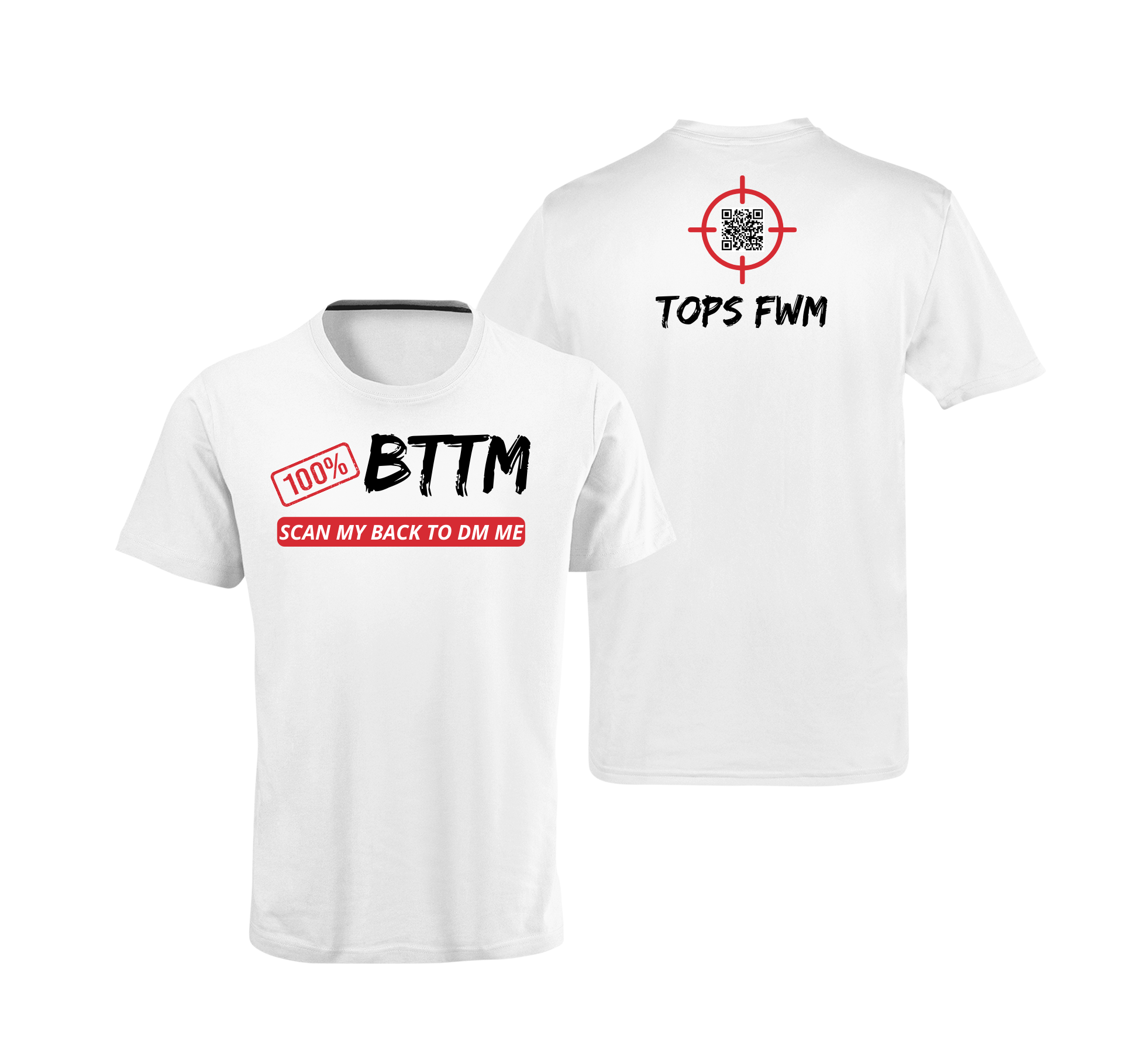 100% Bottom QR Code T-Shirt