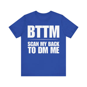 "BTTM" QR CODE Freak Contact T-Shirt (Front & Back Design)