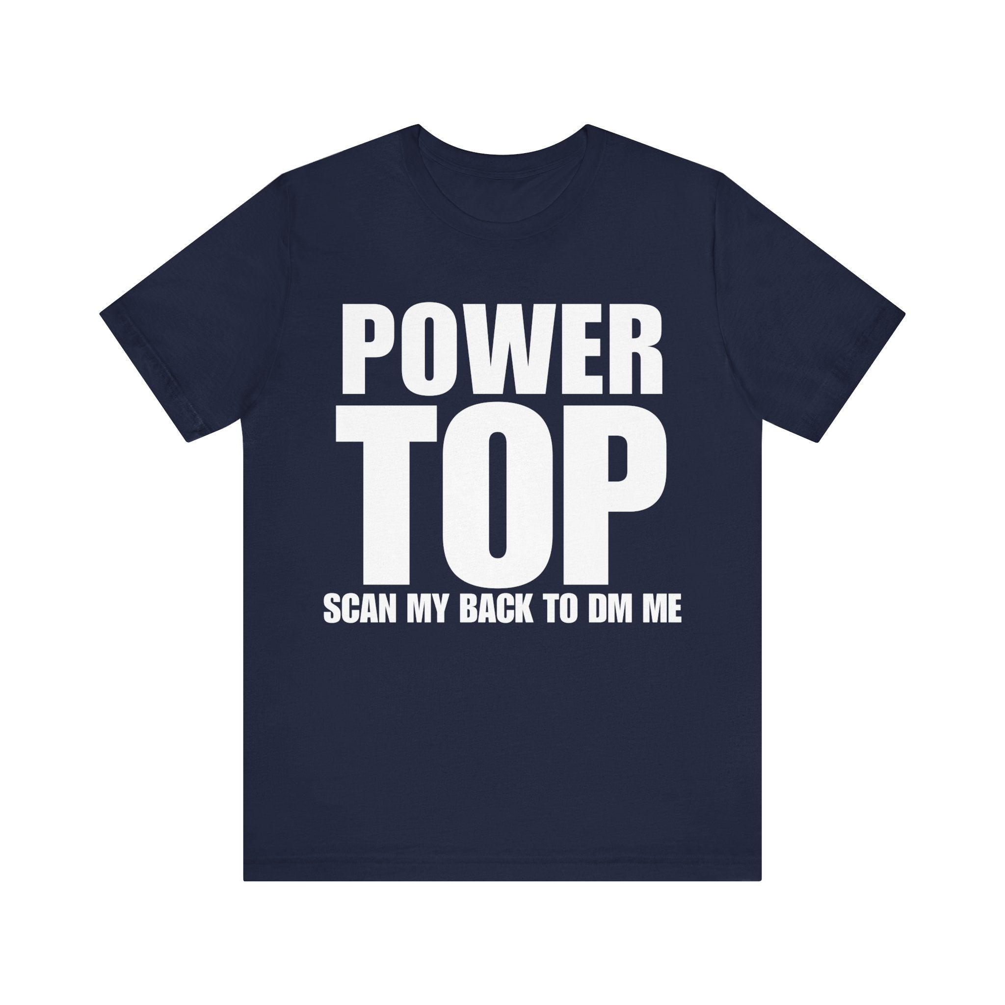 "POWER TOP" QR CODE Freak Contact T-Shirt (Front & Back Design)