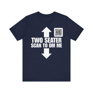 TWO SEATER QR Contact T-shirt (Single Side Design)