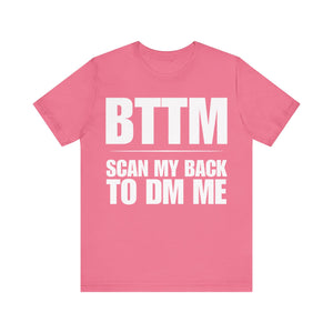 "BTTM" QR CODE Freak Contact T-Shirt (Front & Back Design)