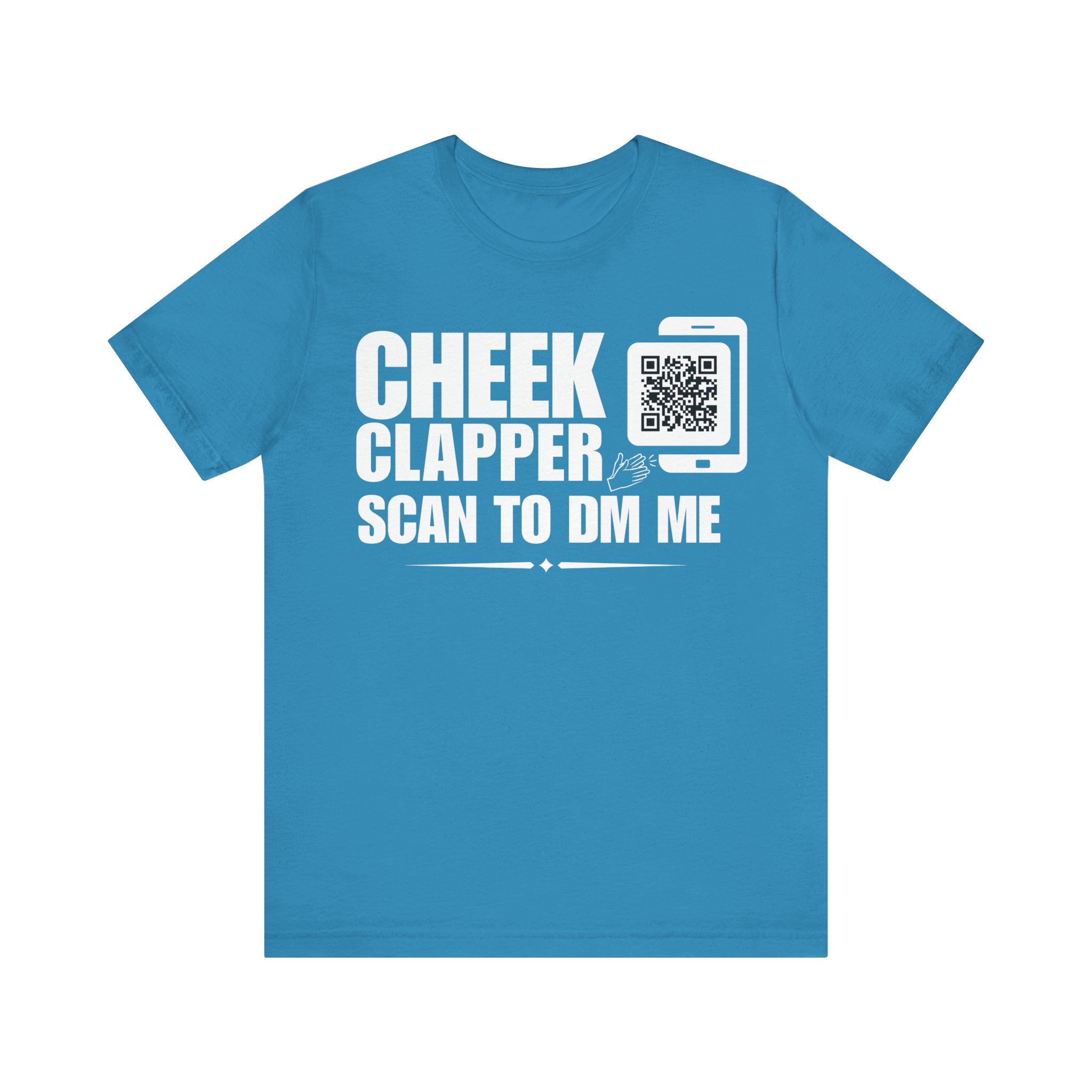 Cheek Clapper QR Contact T-shirt (Single Side Design)