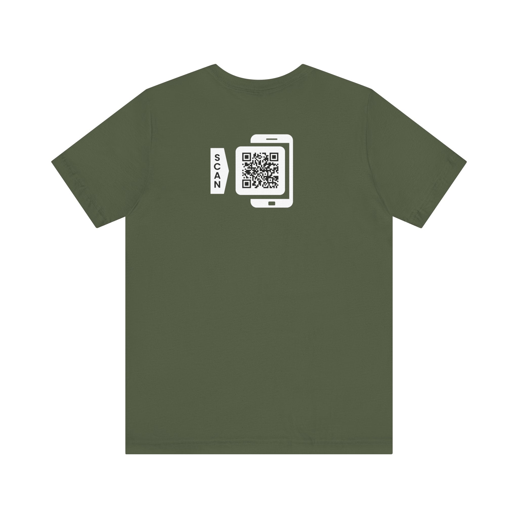 "POWER TOP" QR CODE Freak Contact T-Shirt (Front & Back Design)