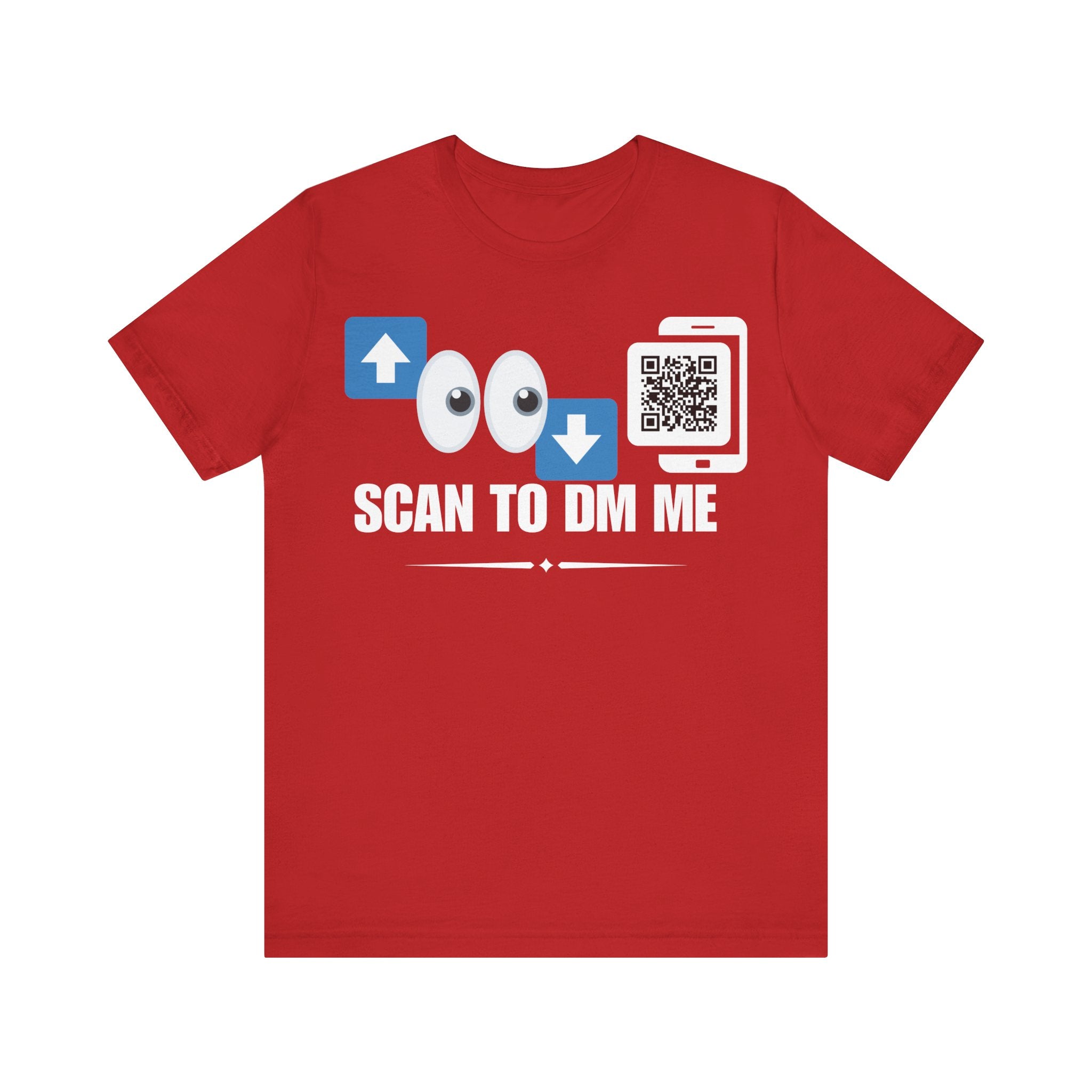 Top For Bottom Emoji QR Contact T-shirt (Single Side Design)