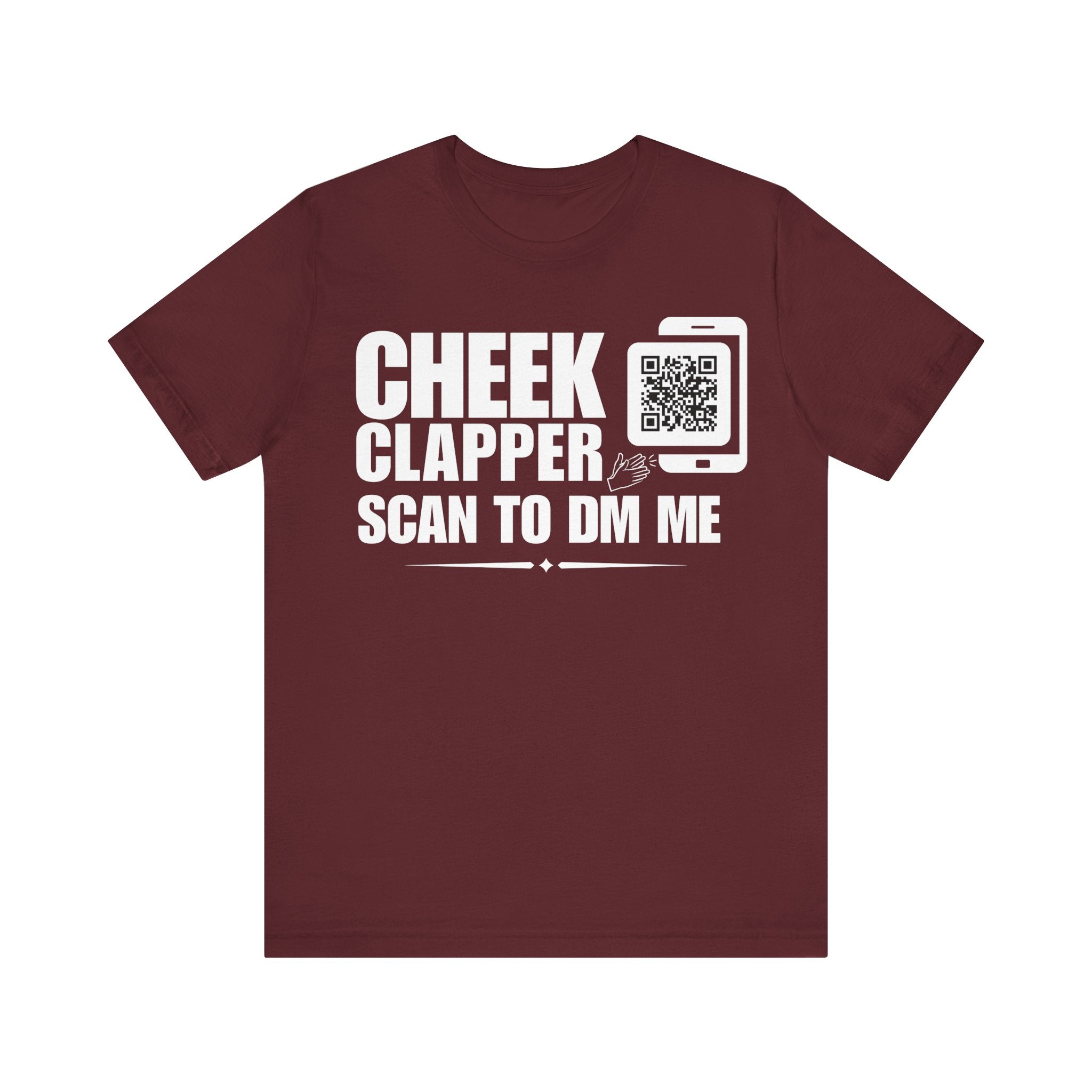Cheek Clapper QR Contact T-shirt (Single Side Design)