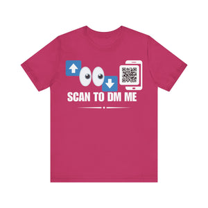 Top For Bottom Emoji QR Contact T-shirt (Single Side Design)