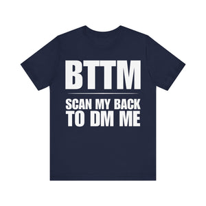 "BTTM" QR CODE Freak Contact T-Shirt (Front & Back Design)