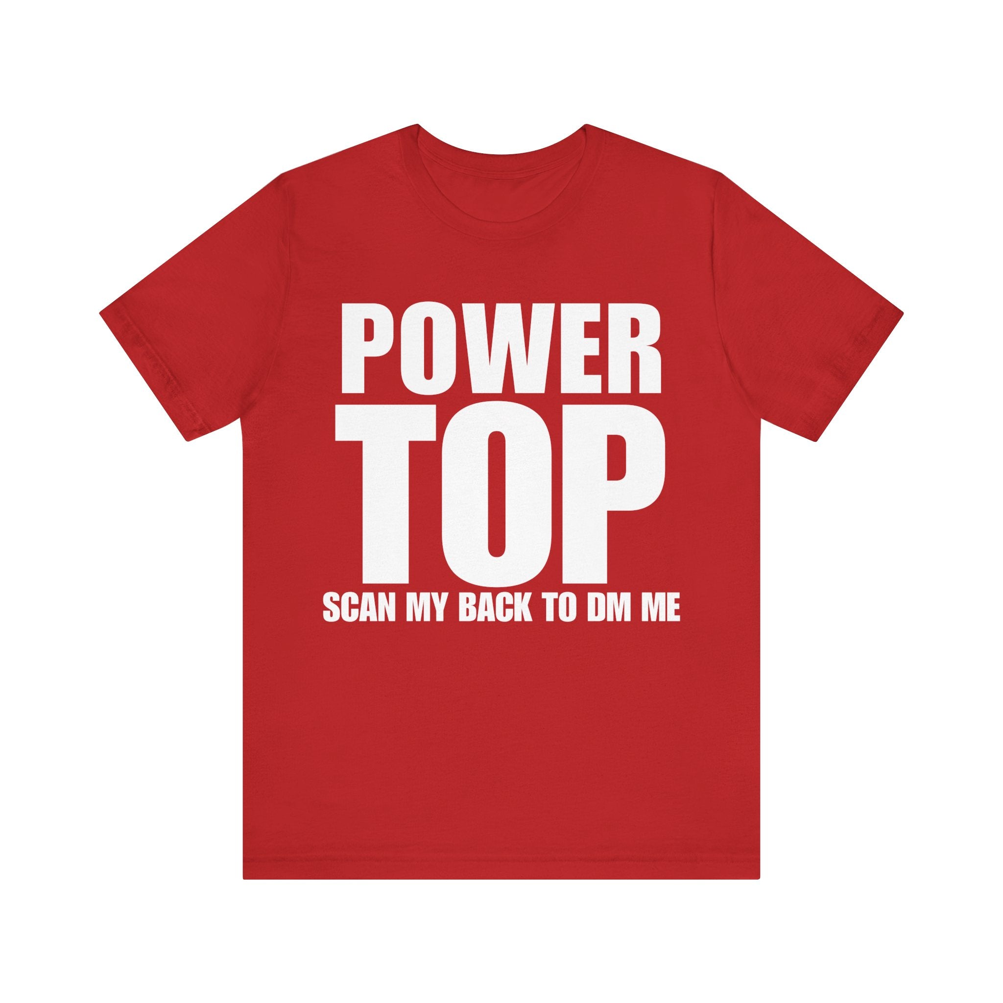 "POWER TOP" QR CODE Freak Contact T-Shirt (Front & Back Design)