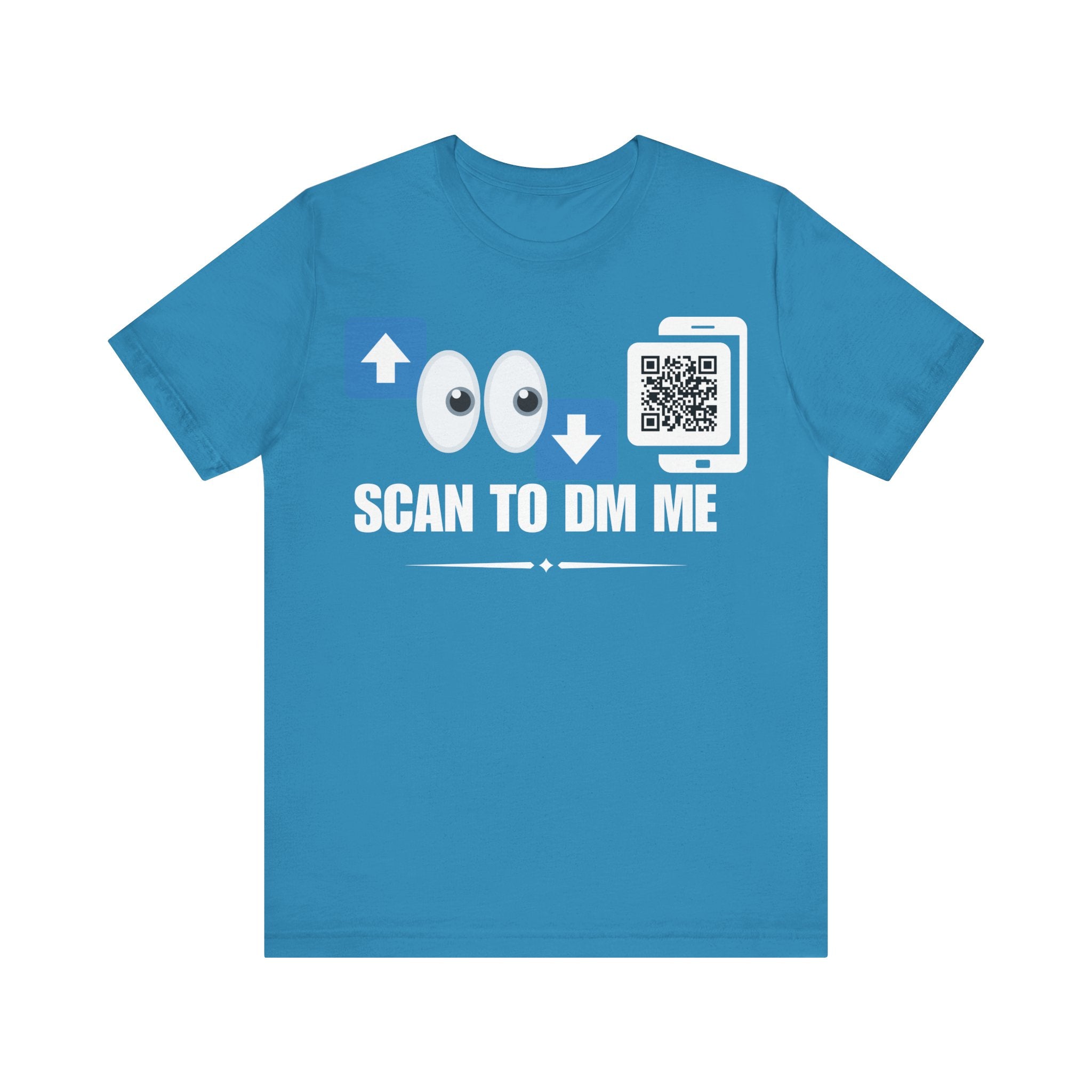 Top For Bottom Emoji QR Contact T-shirt (Single Side Design)