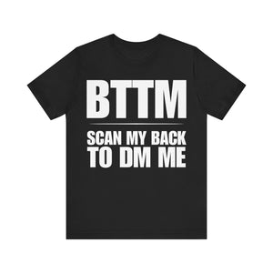"BTTM" QR CODE Freak Contact T-Shirt (Front & Back Design)