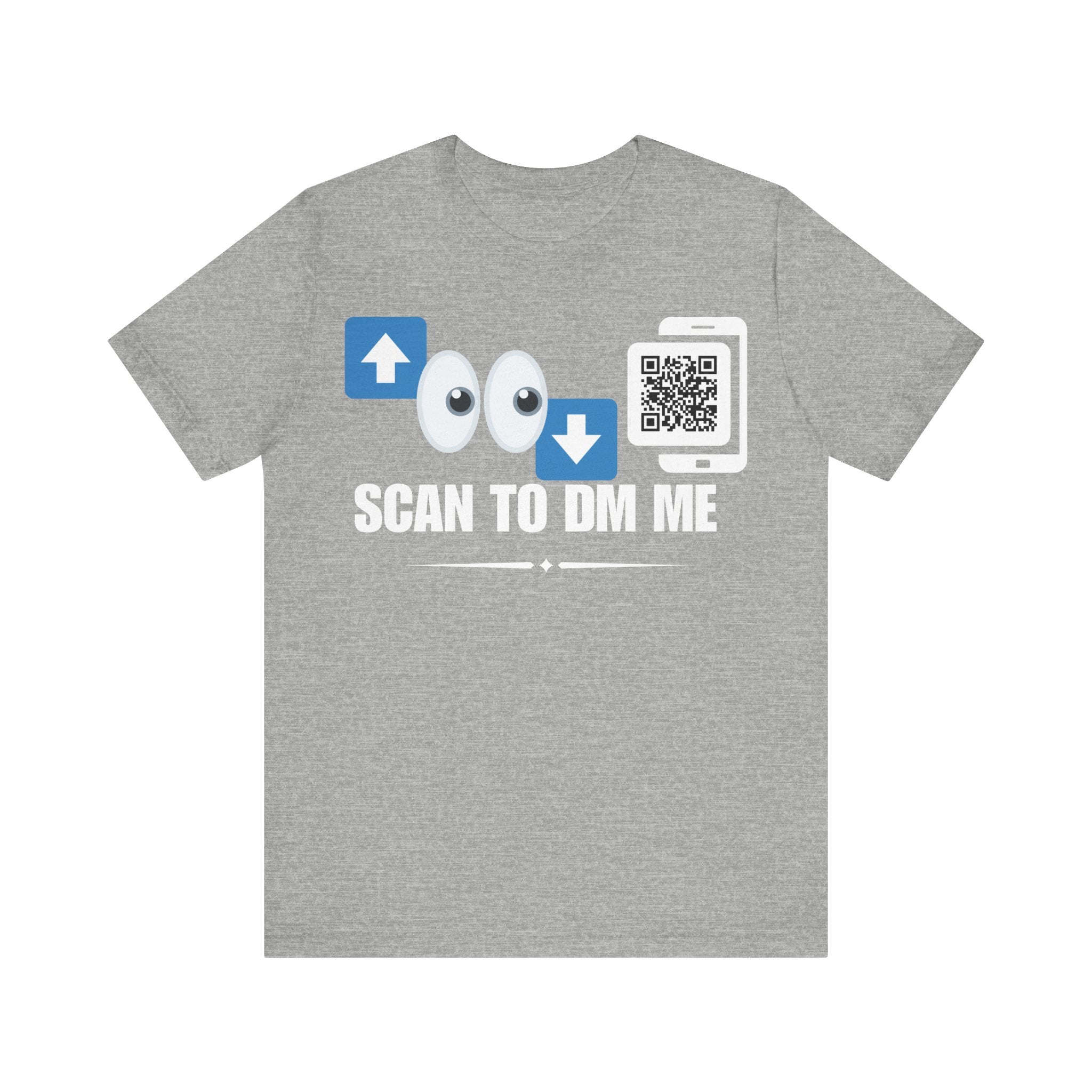 Top For Bottom Emoji QR Contact T-shirt (Single Side Design)