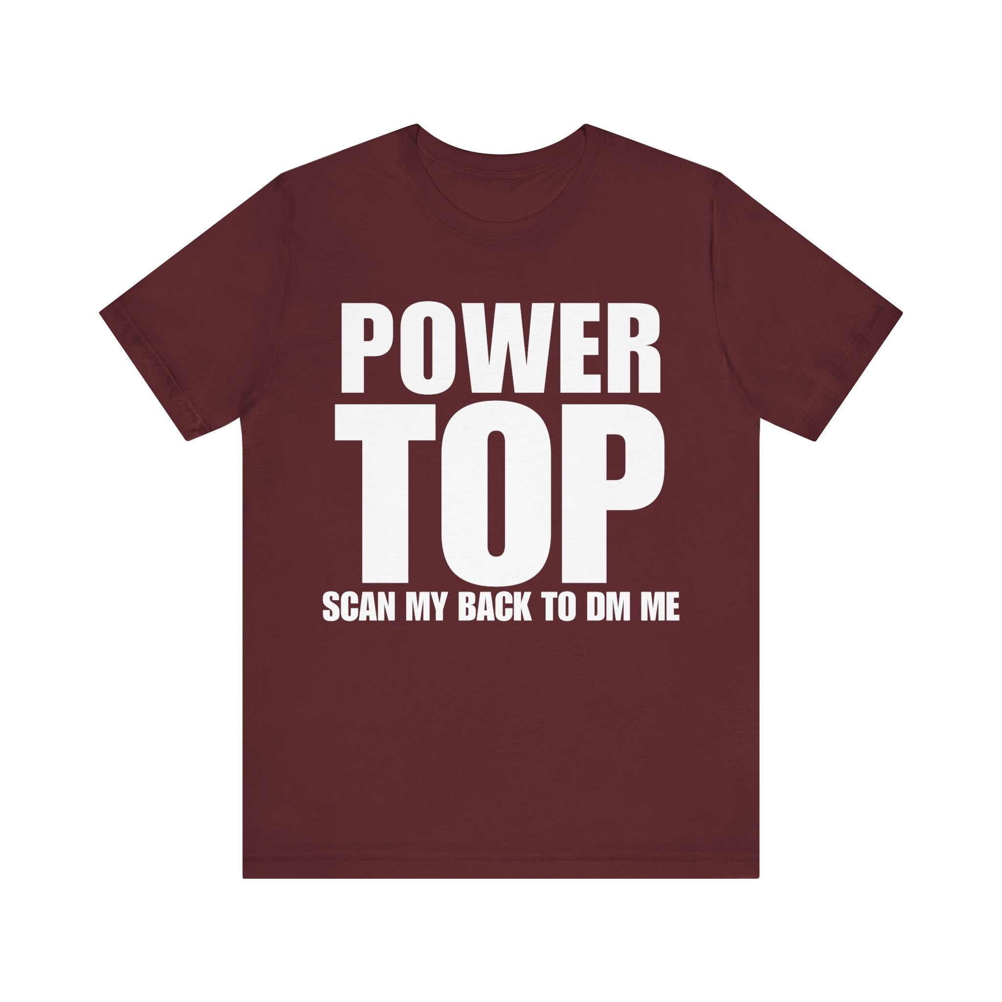 "POWER TOP" QR CODE Freak Contact T-Shirt (Front & Back Design)