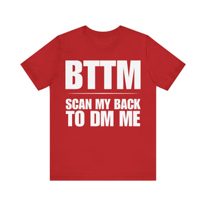 "BTTM" QR CODE Freak Contact T-Shirt (Front & Back Design)