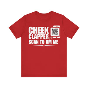 Cheek Clapper QR Contact T-shirt (Single Side Design)