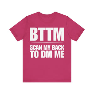 "BTTM" QR CODE Freak Contact T-Shirt (Front & Back Design)