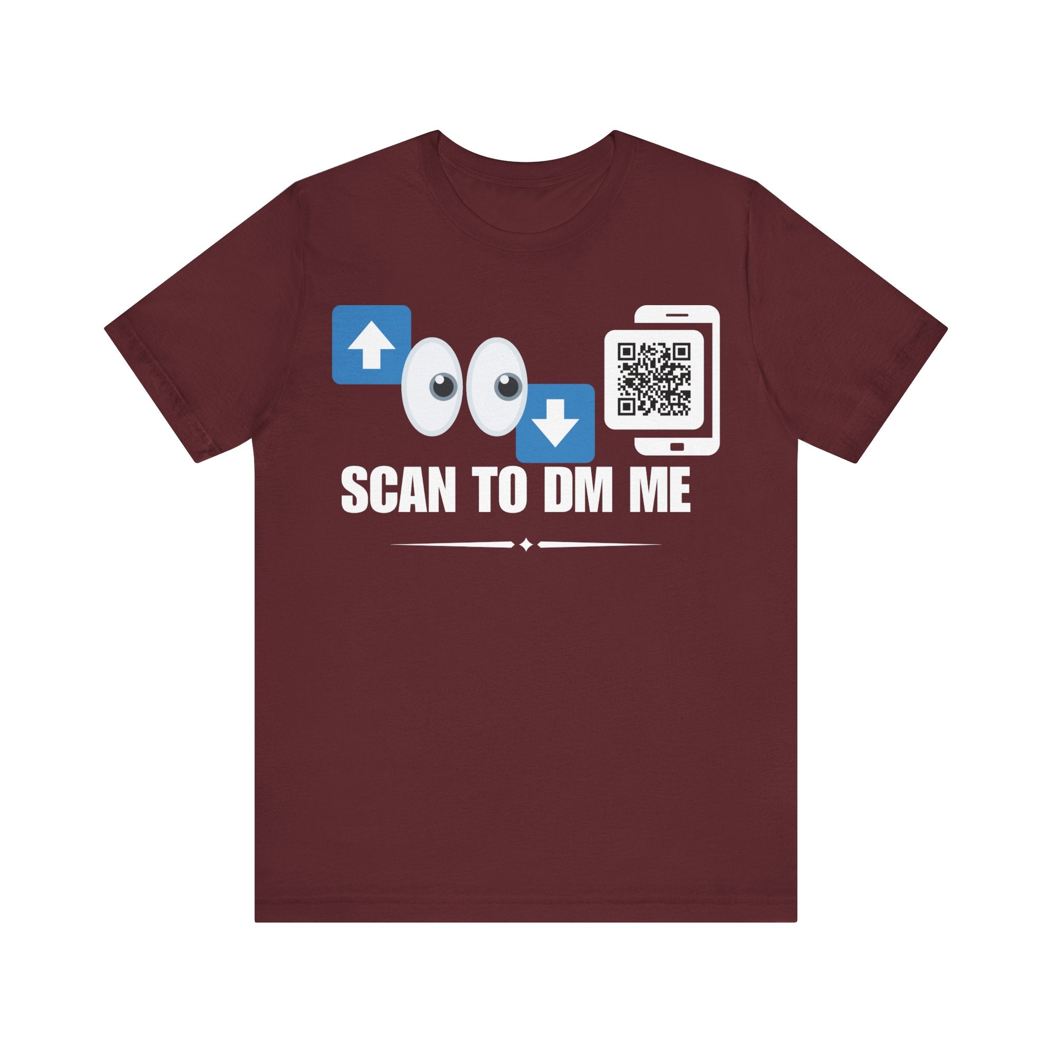 Top For Bottom Emoji QR Contact T-shirt (Single Side Design)