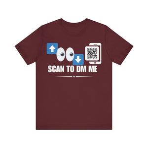 Top For Bottom Emoji QR Contact T-shirt (Single Side Design)