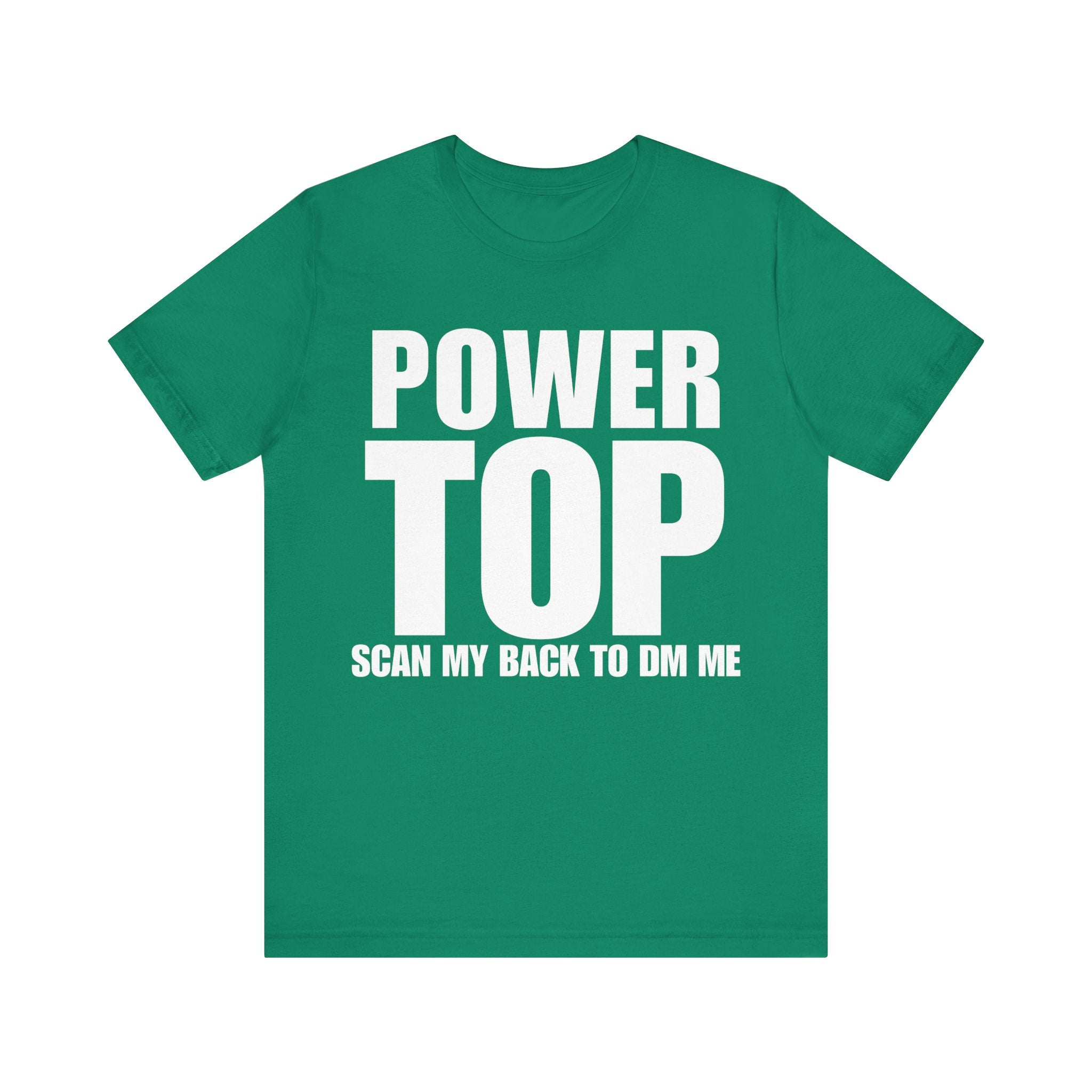 "POWER TOP" QR CODE Freak Contact T-Shirt (Front & Back Design)