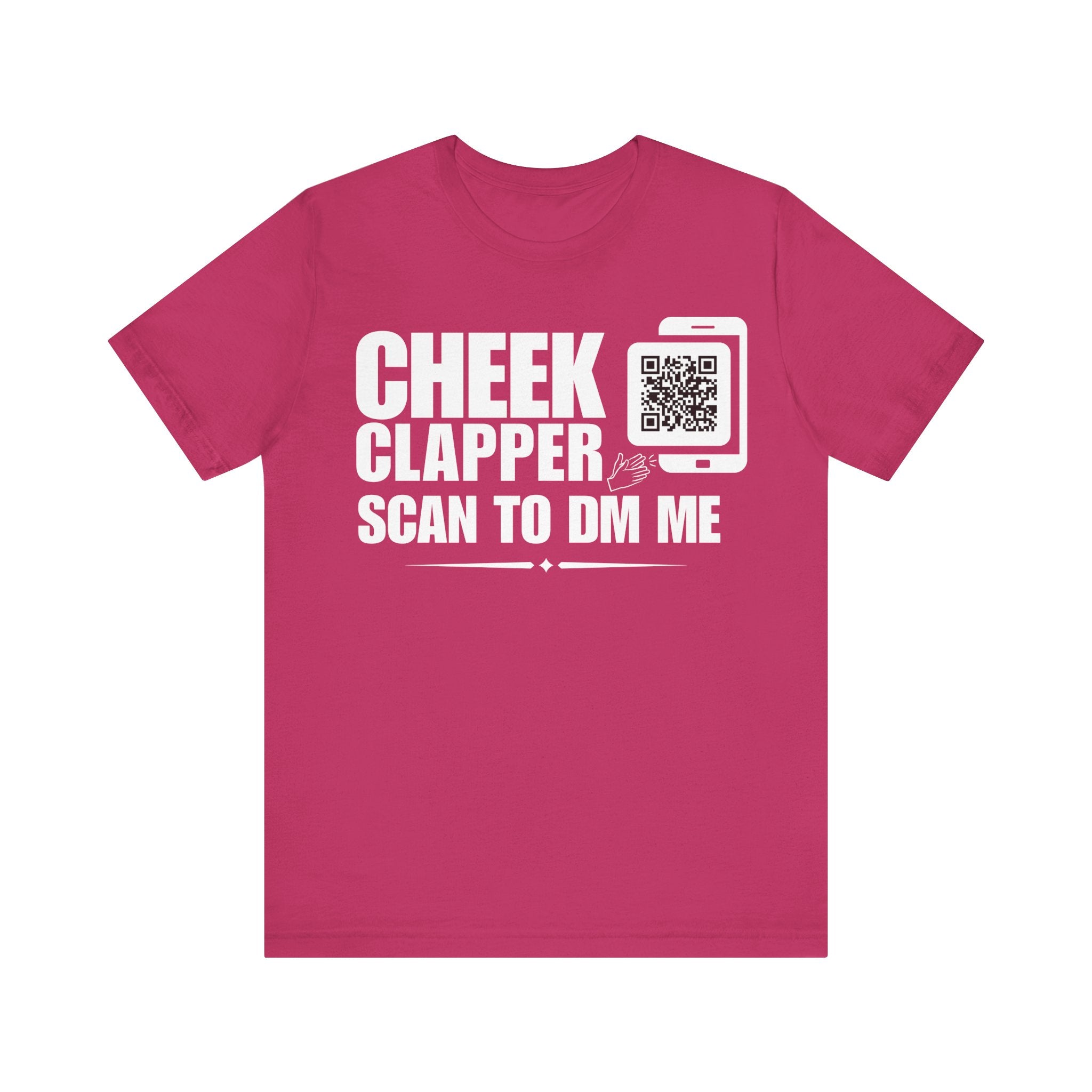 Cheek Clapper QR Contact T-shirt (Single Side Design)