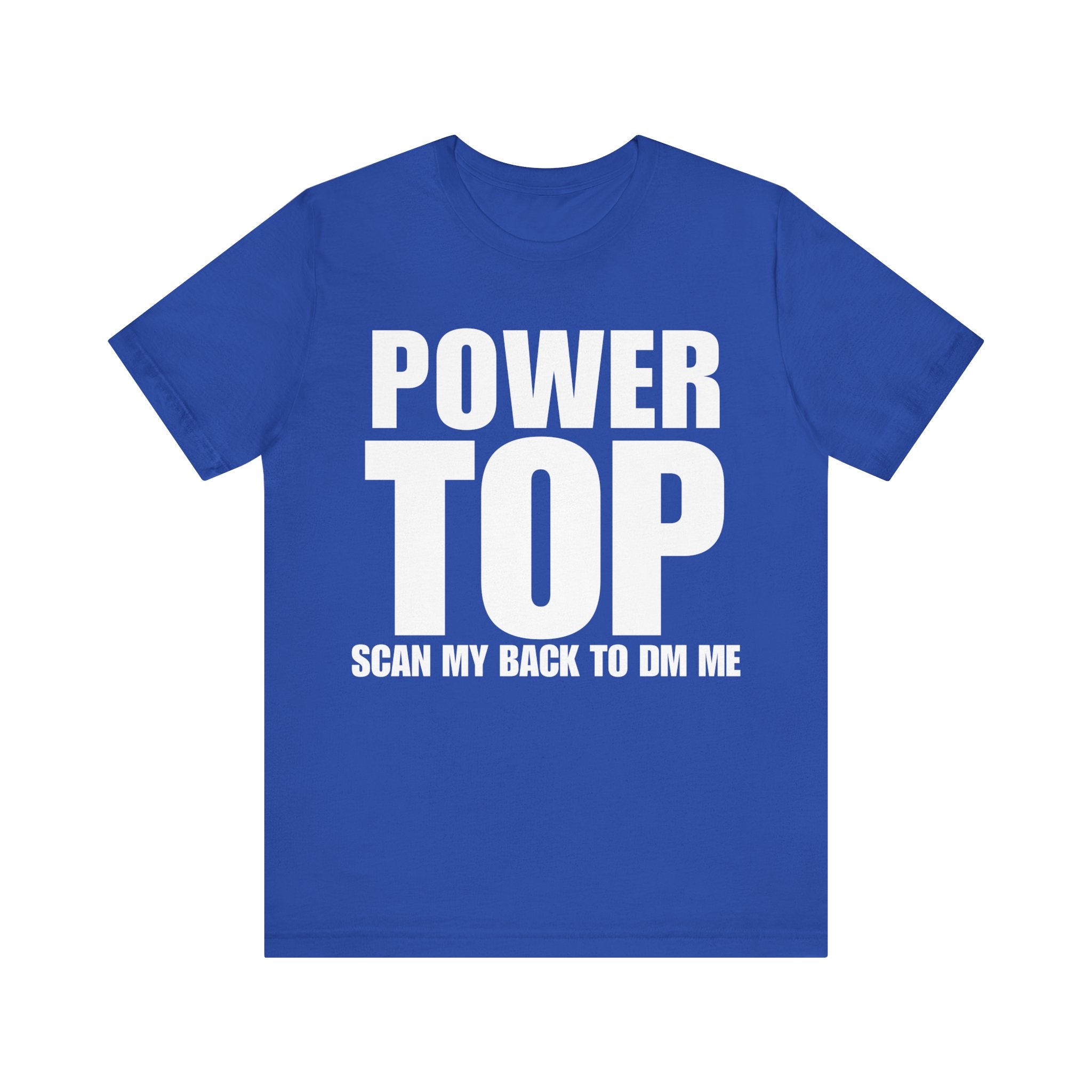 "POWER TOP" QR CODE Freak Contact T-Shirt (Front & Back Design)