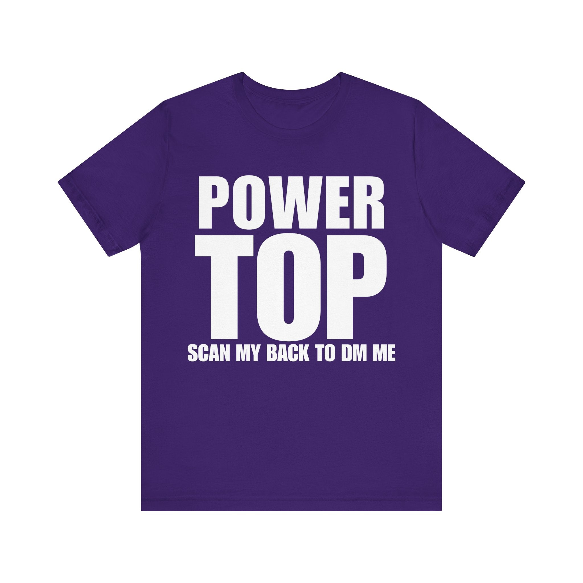 "POWER TOP" QR CODE Freak Contact T-Shirt (Front & Back Design)