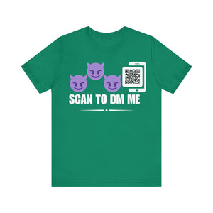 Demon Emoji QR Contact T-shirt (Single Side Design)