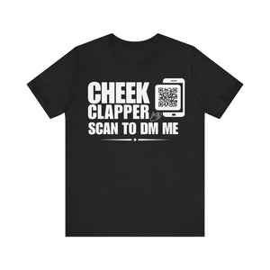 Cheek Clapper QR Contact T-shirt (Single Side Design)