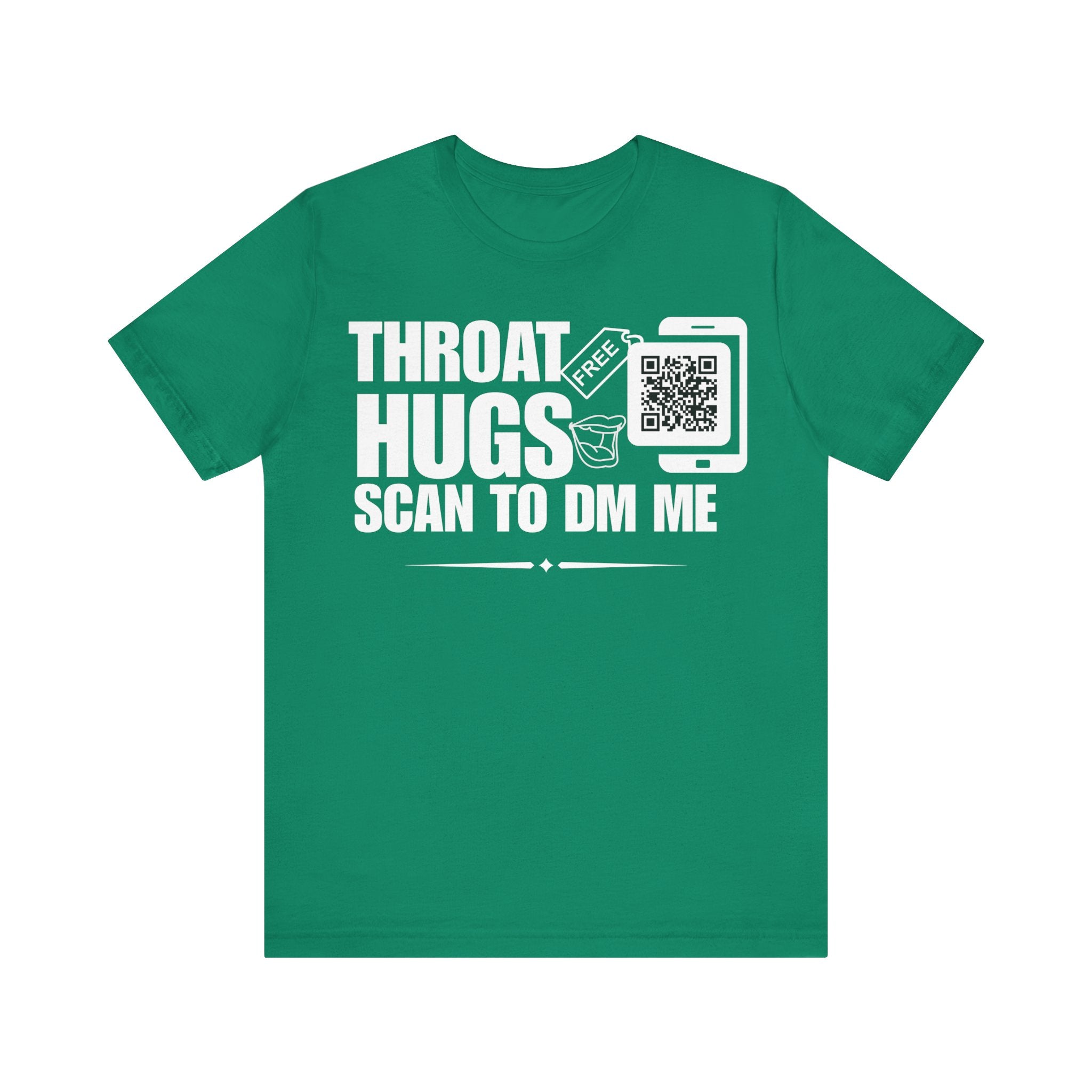 Throat Hugs QR Contact T-shirt (Single Side Design)