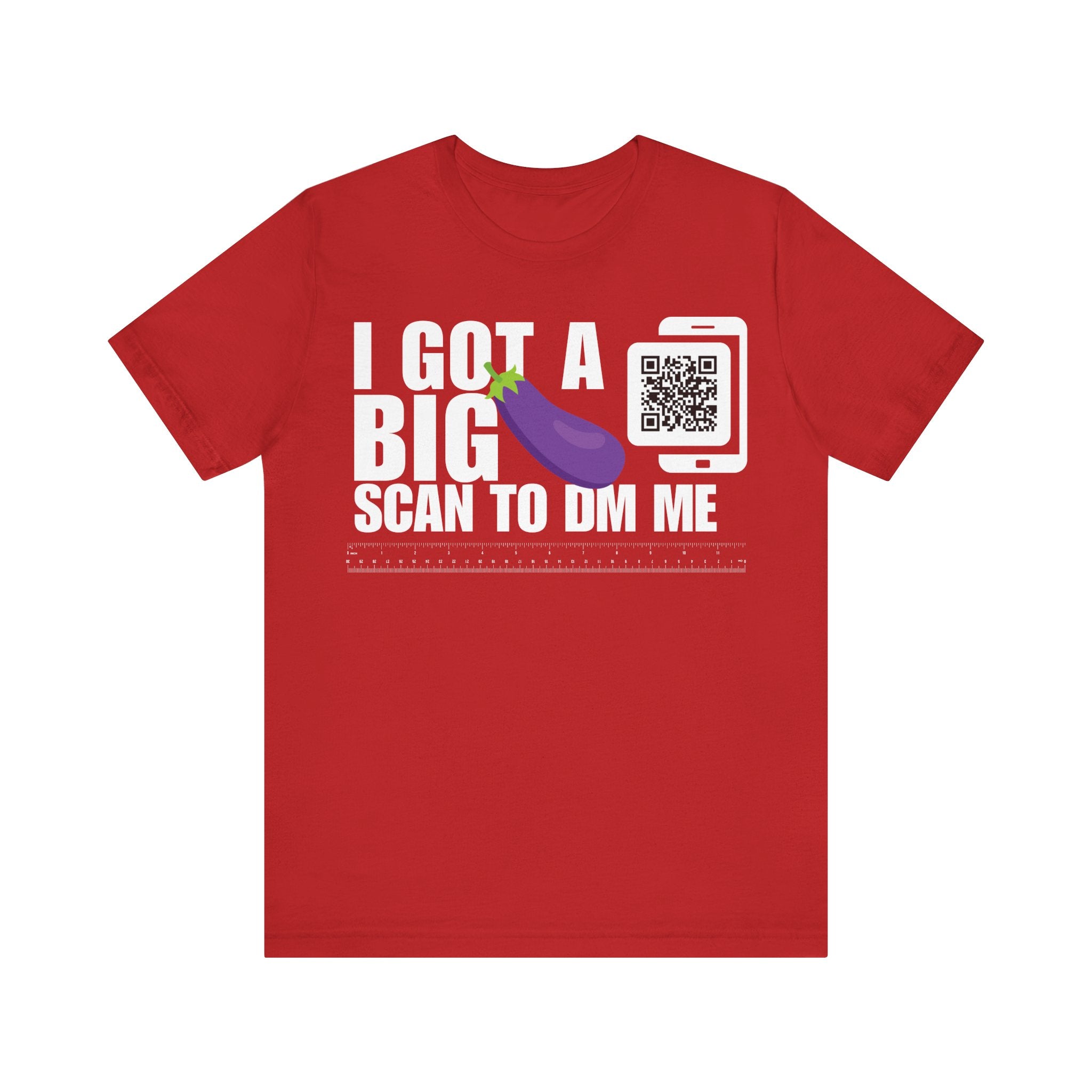 I Got A Big Eggplant QR Contact T-shirt (Single Side Design)