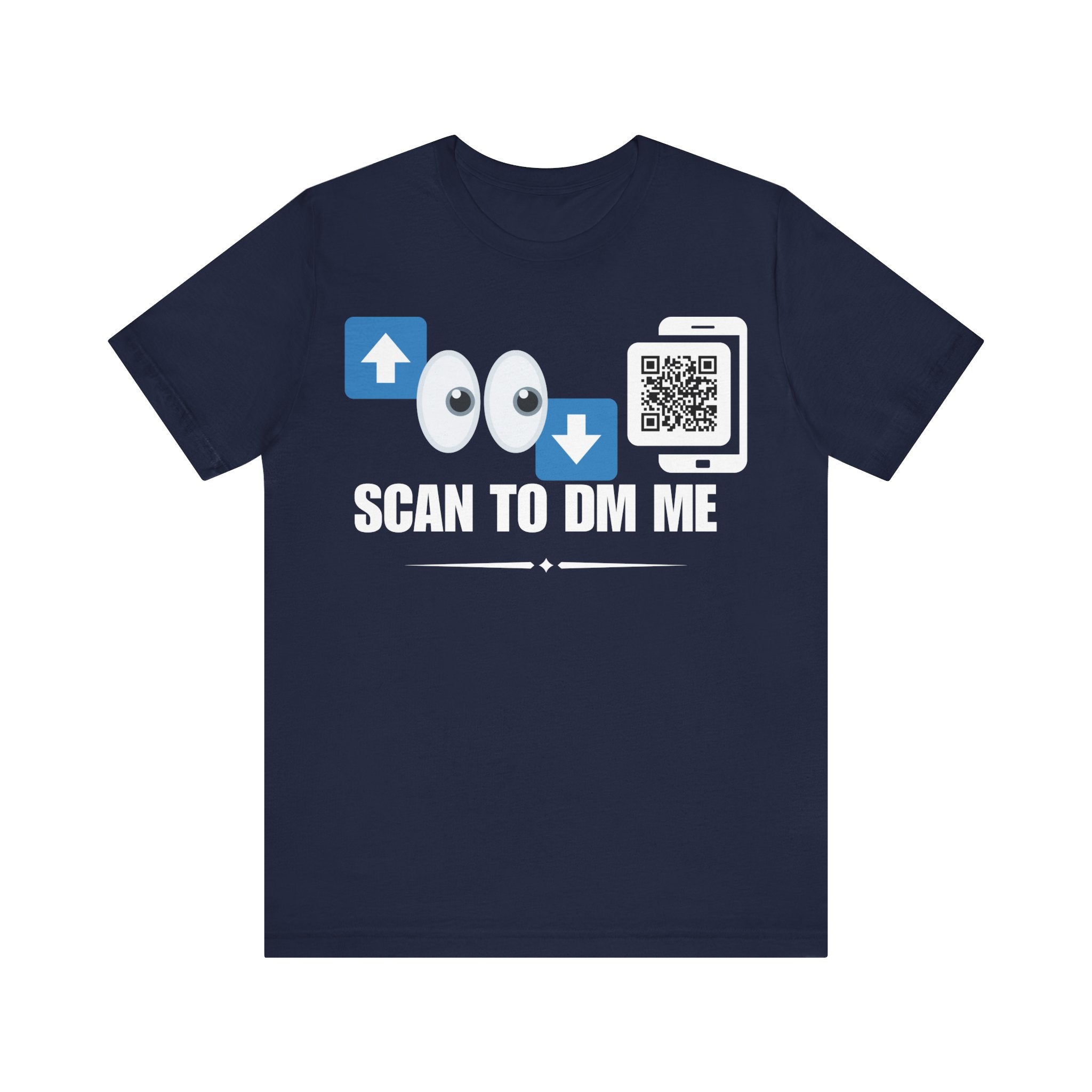 Top For Bottom Emoji QR Contact T-shirt (Single Side Design)