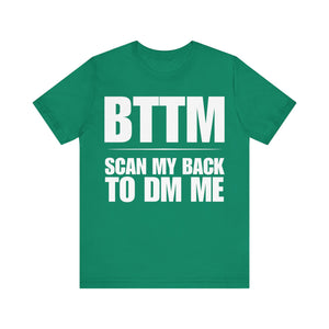"BTTM" QR CODE Freak Contact T-Shirt (Front & Back Design)