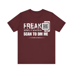 Freak Down 4 Whateva QR Contact T-shirt (Single Side Design)