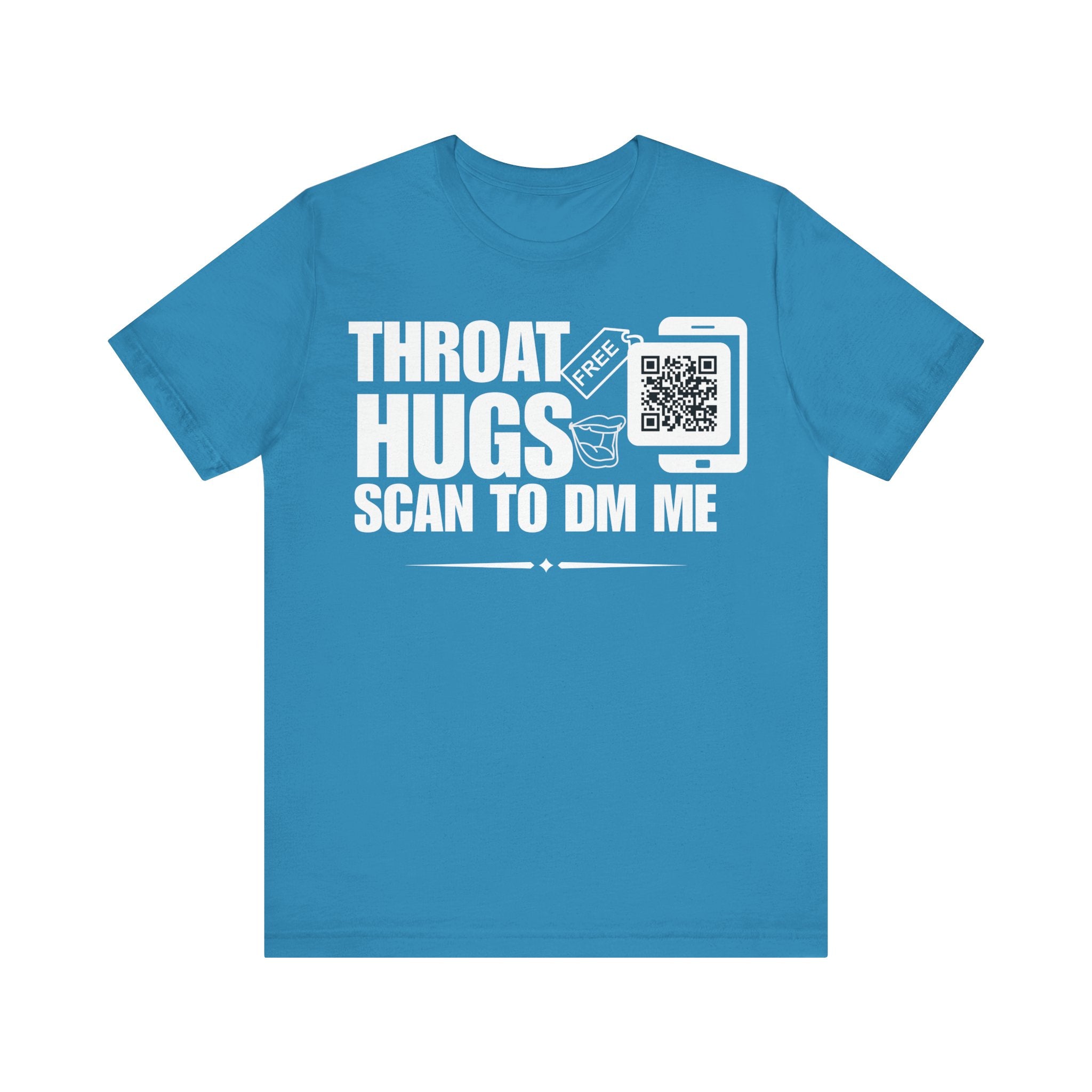 Throat Hugs QR Contact T-shirt (Single Side Design)