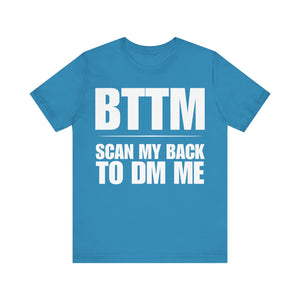 "BTTM" QR CODE Freak Contact T-Shirt (Front & Back Design)
