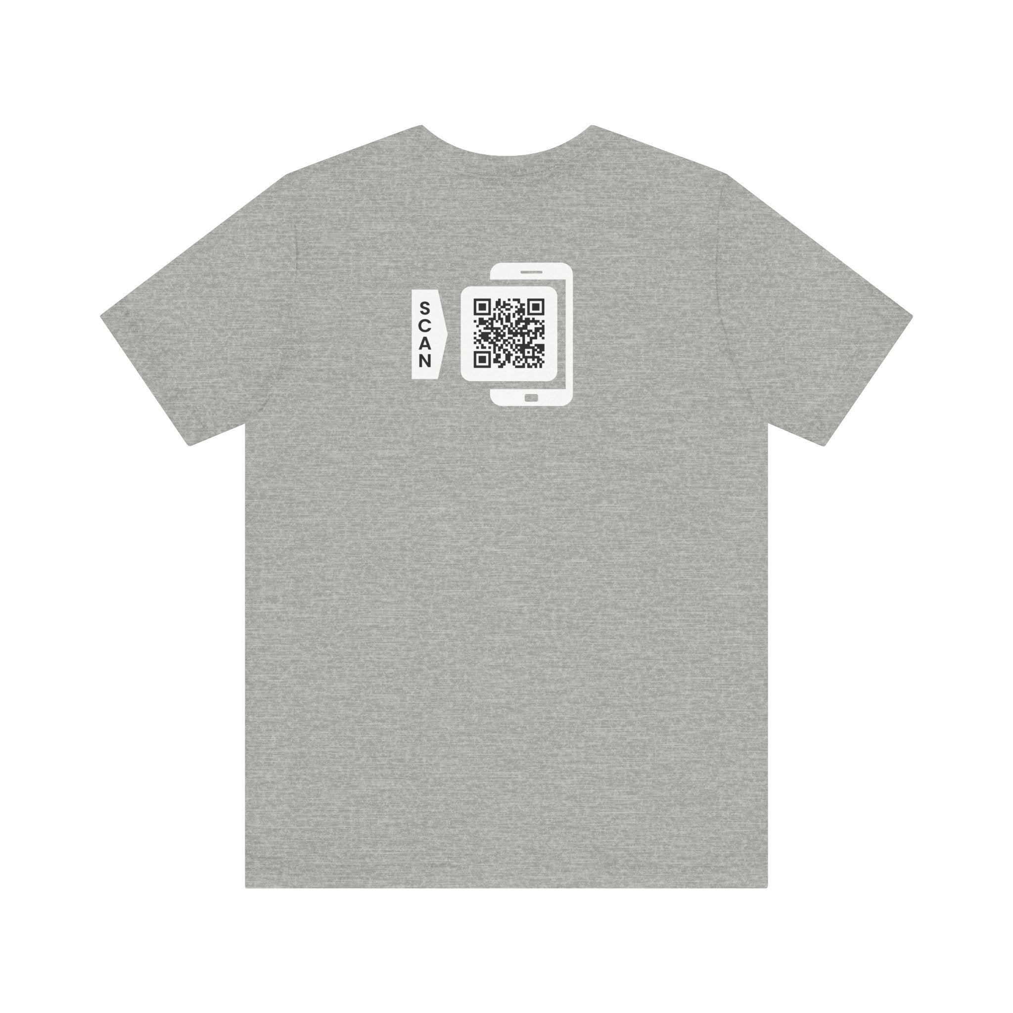 "POWER TOP" QR CODE Freak Contact T-Shirt (Front & Back Design)