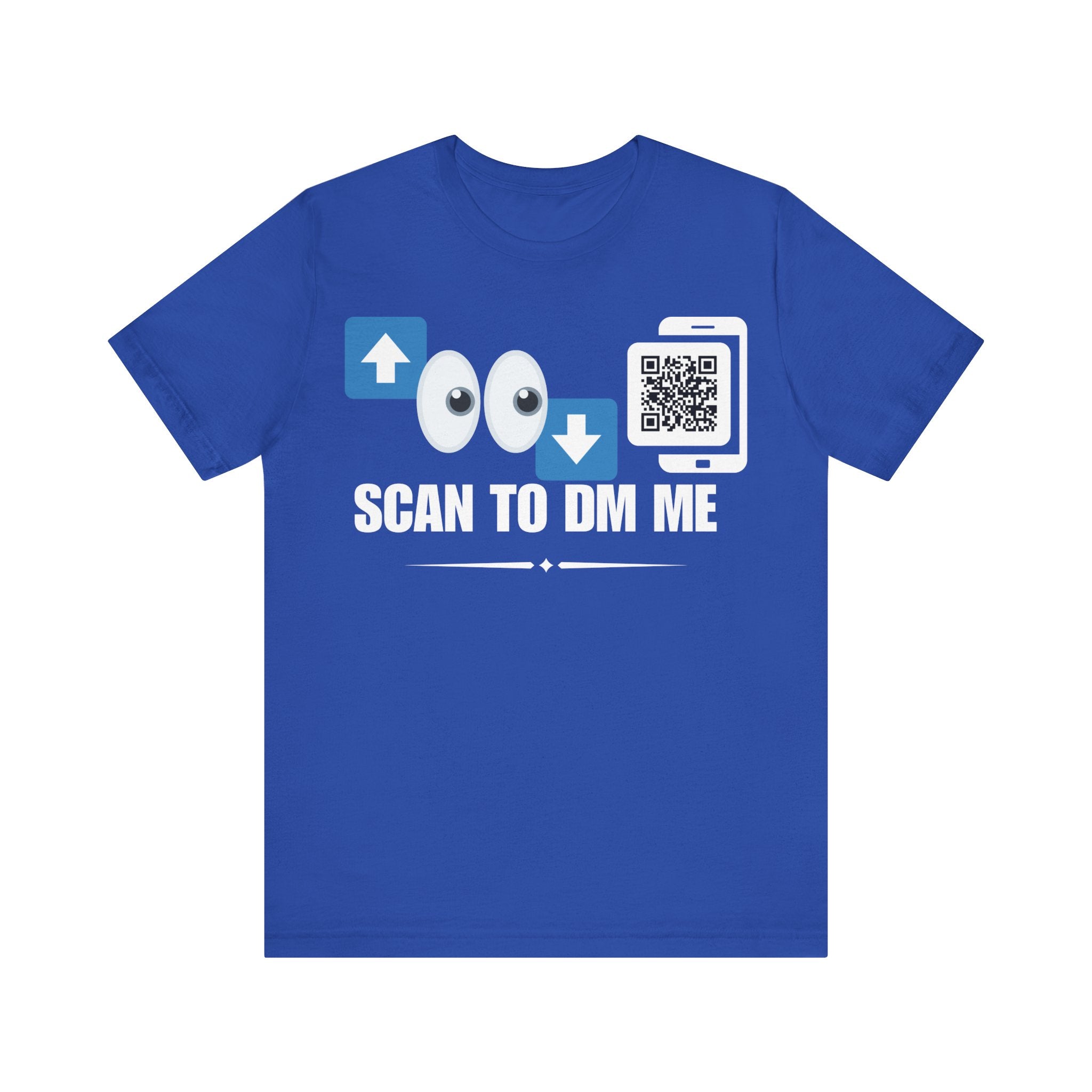 Top For Bottom Emoji QR Contact T-shirt (Single Side Design)