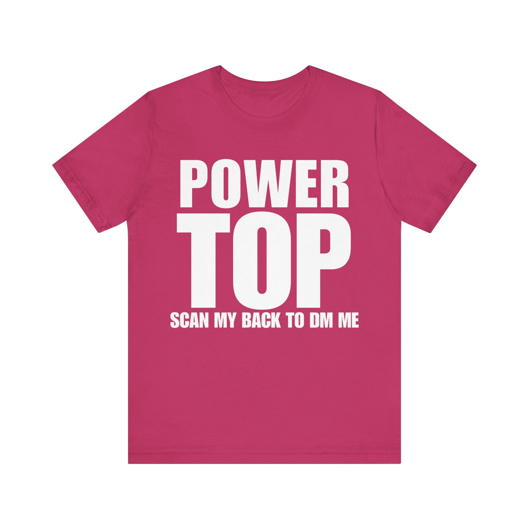"POWER TOP" QR CODE Freak Contact T-Shirt (Front & Back Design)