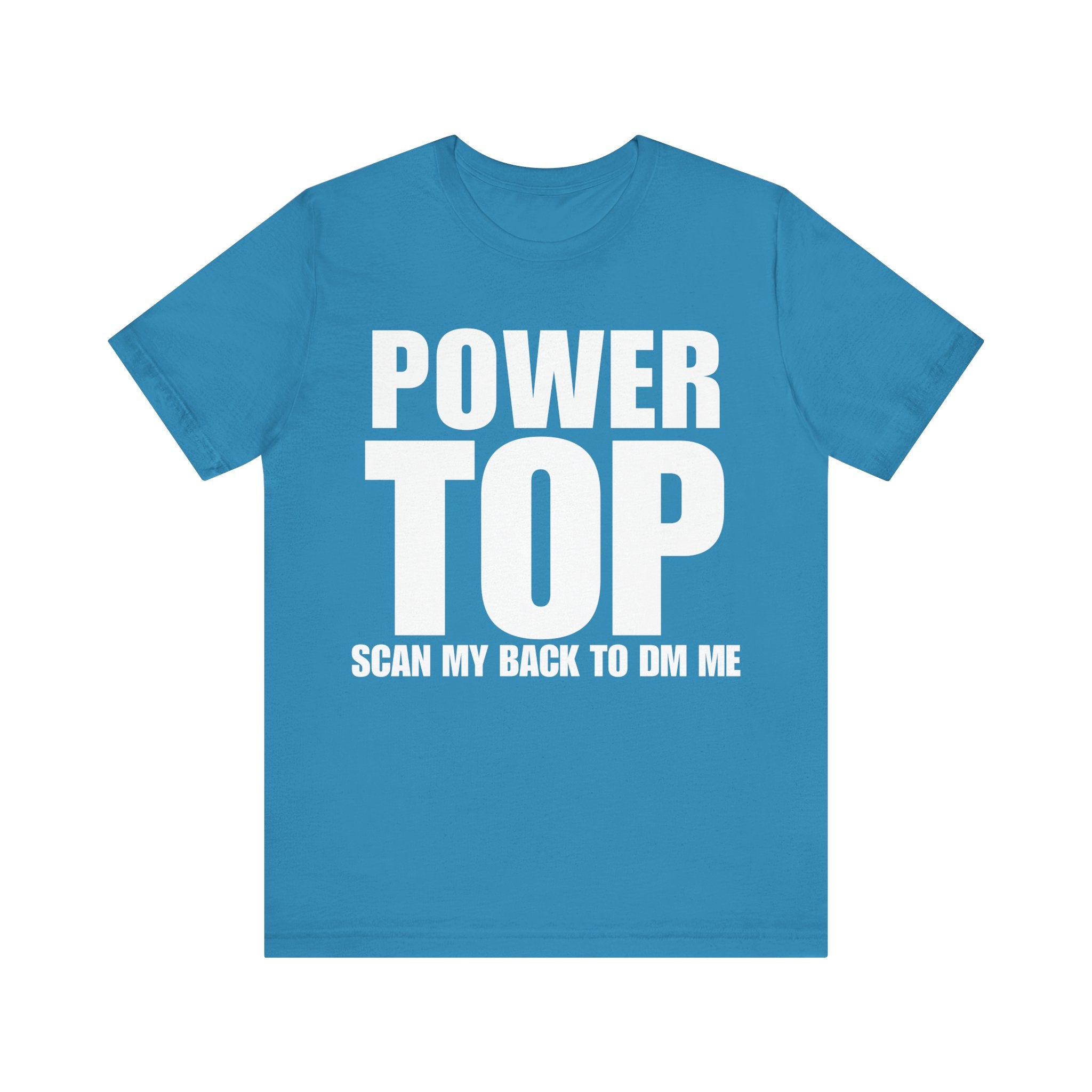 "POWER TOP" QR CODE Freak Contact T-Shirt (Front & Back Design)