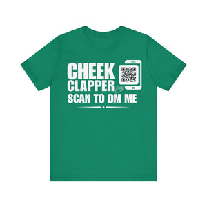 Cheek Clapper QR Contact T-shirt (Single Side Design)