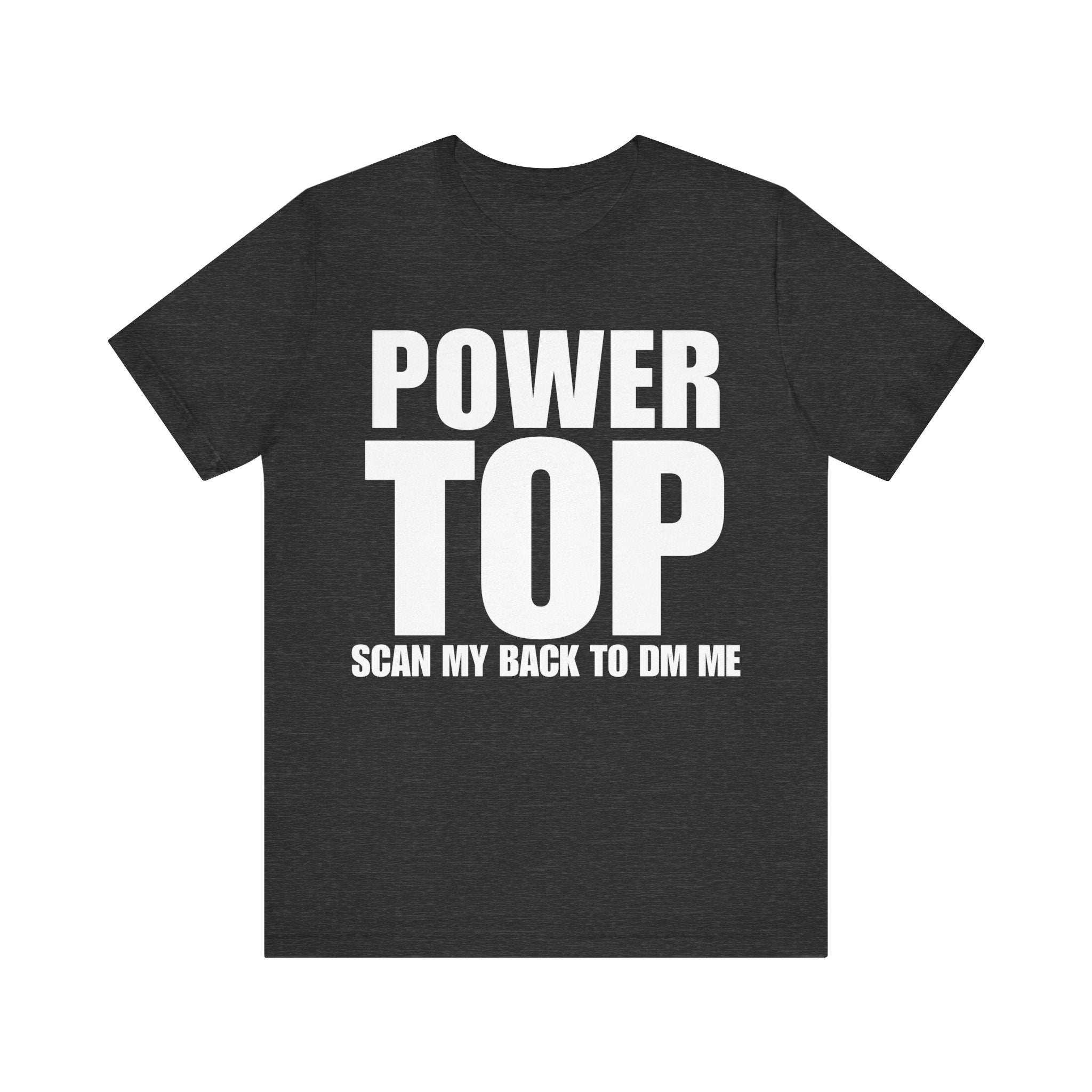 "POWER TOP" QR CODE Freak Contact T-Shirt (Front & Back Design)
