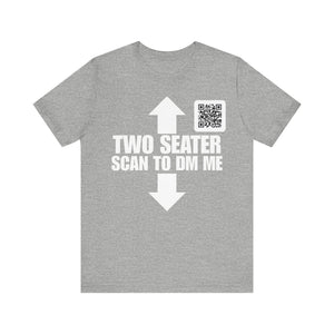 TWO SEATER QR Contact T-shirt (Single Side Design)