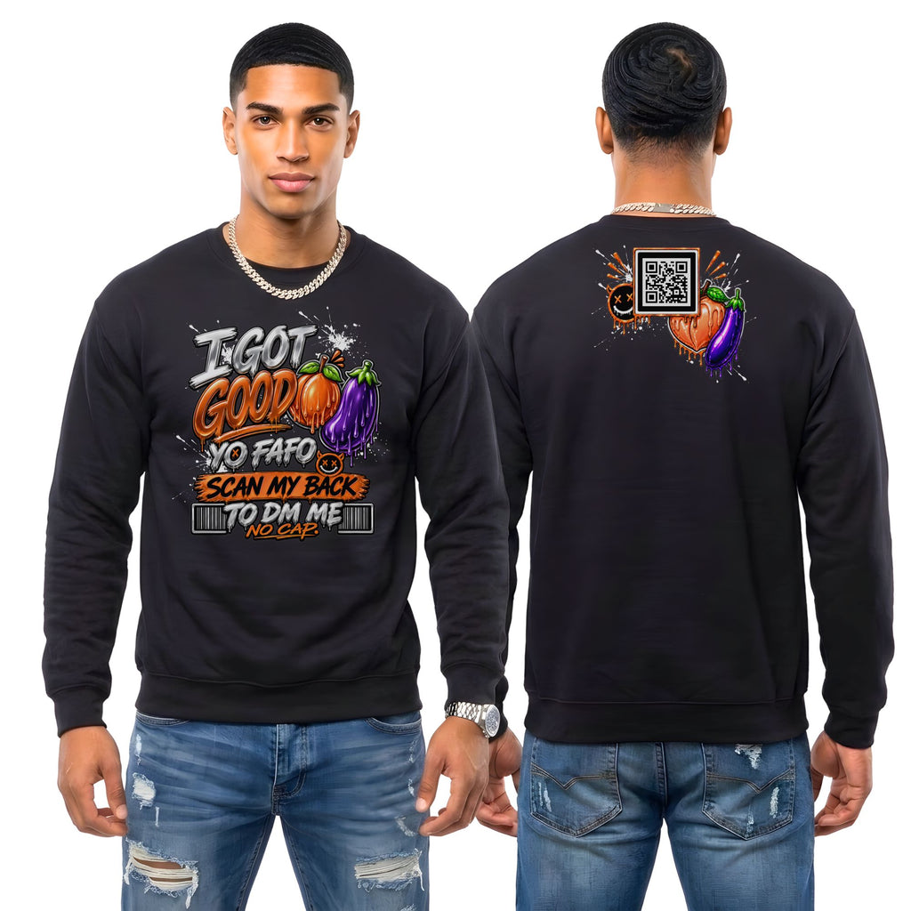 I Got Good Peach and Eggplant Sweatshirt