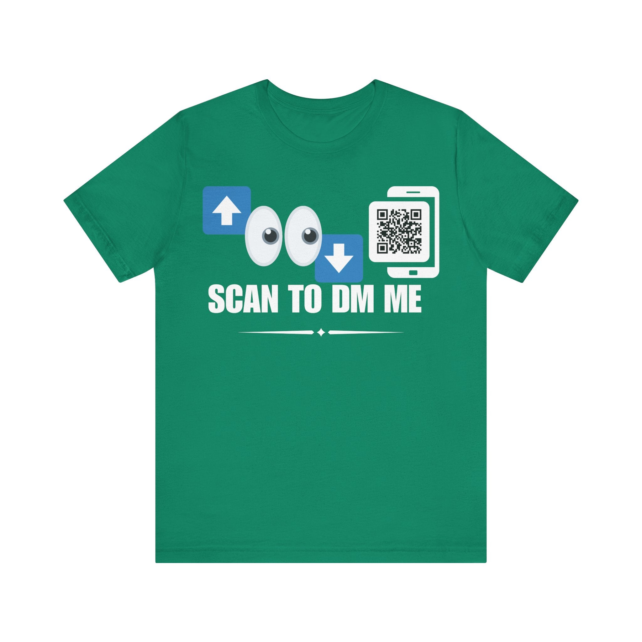 Top For Bottom Emoji QR Contact T-shirt (Single Side Design)