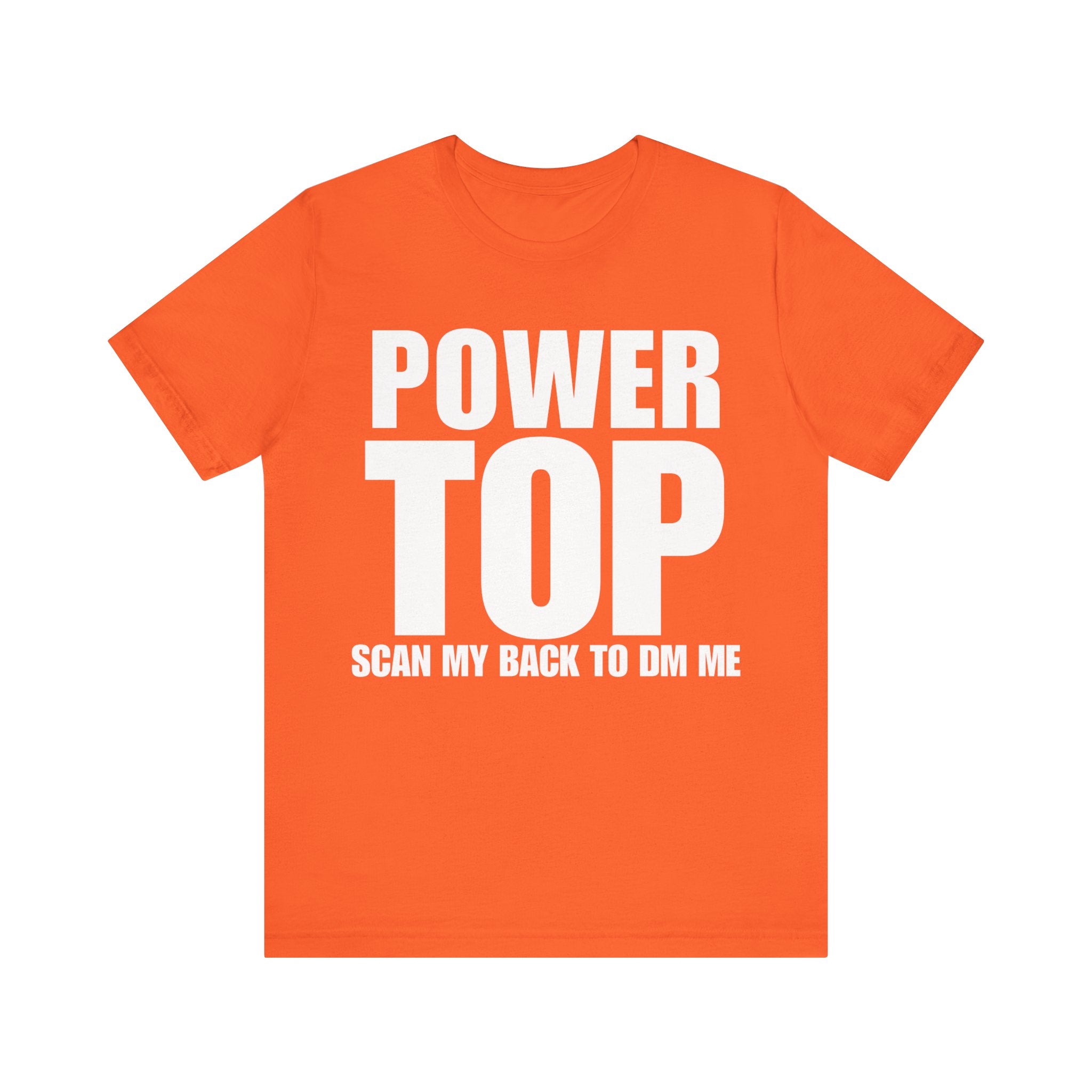 "POWER TOP" QR CODE Freak Contact T-Shirt (Front & Back Design)